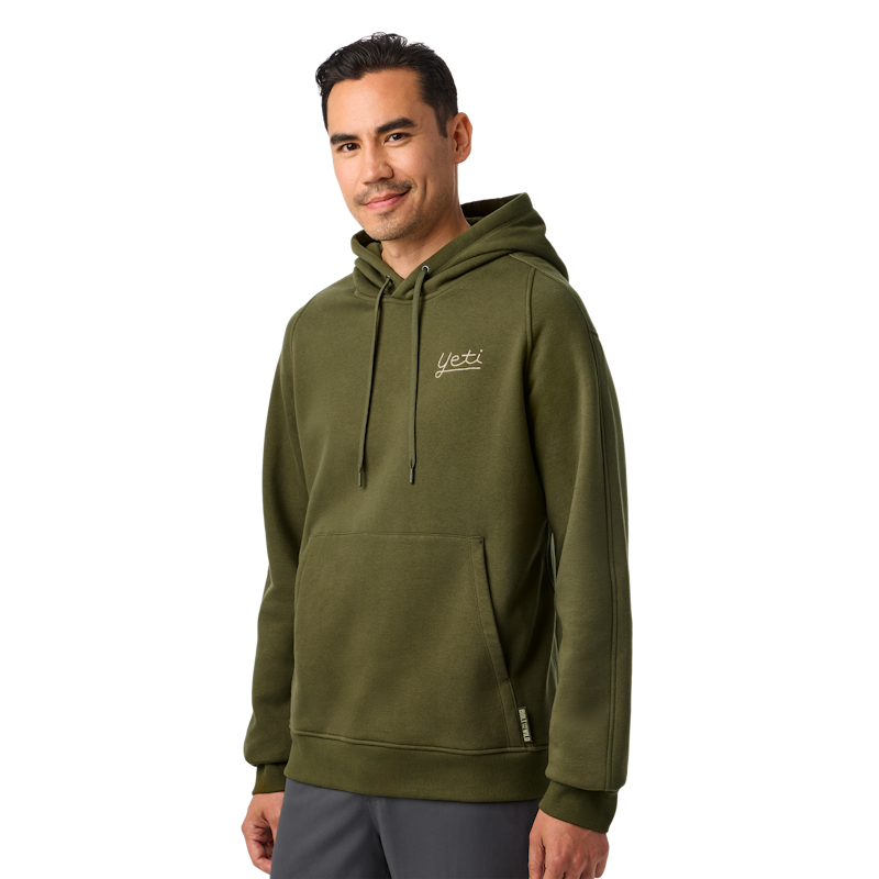 YETI® Script Built for the Wild Fleece Hoodie Olive