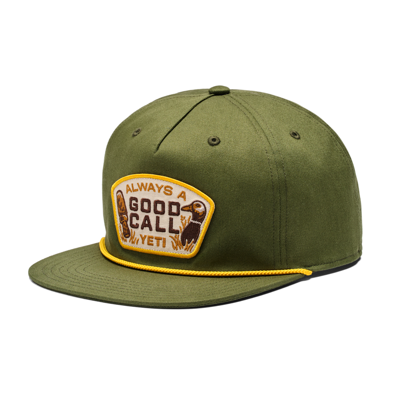 Good Call Flat Brim Rope Hat Dark Green