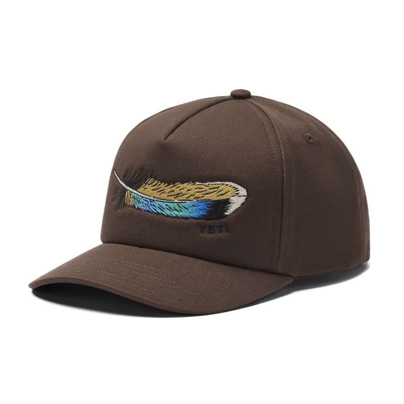 YETI® Wetlands Duck Feather Mid Pro Flat Brim Hat Brown