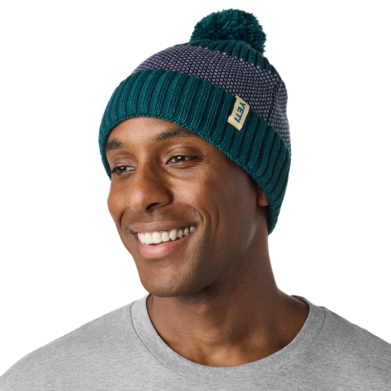 YETI® Pom Beanie Teal/Purple