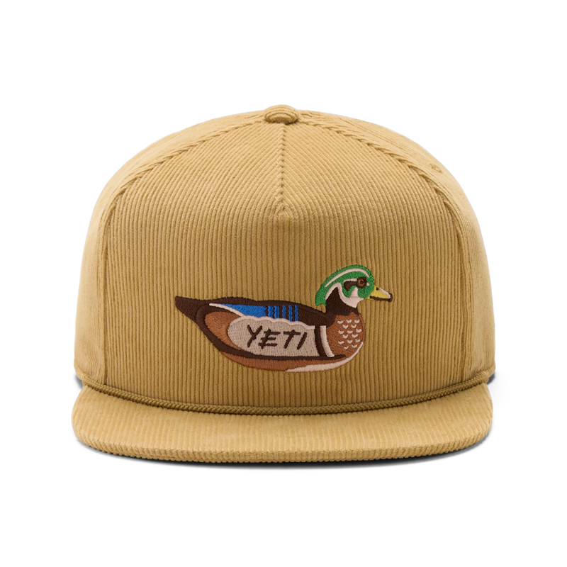 YETI® Duck Corduroy Flat Brim Rope Hat Brown