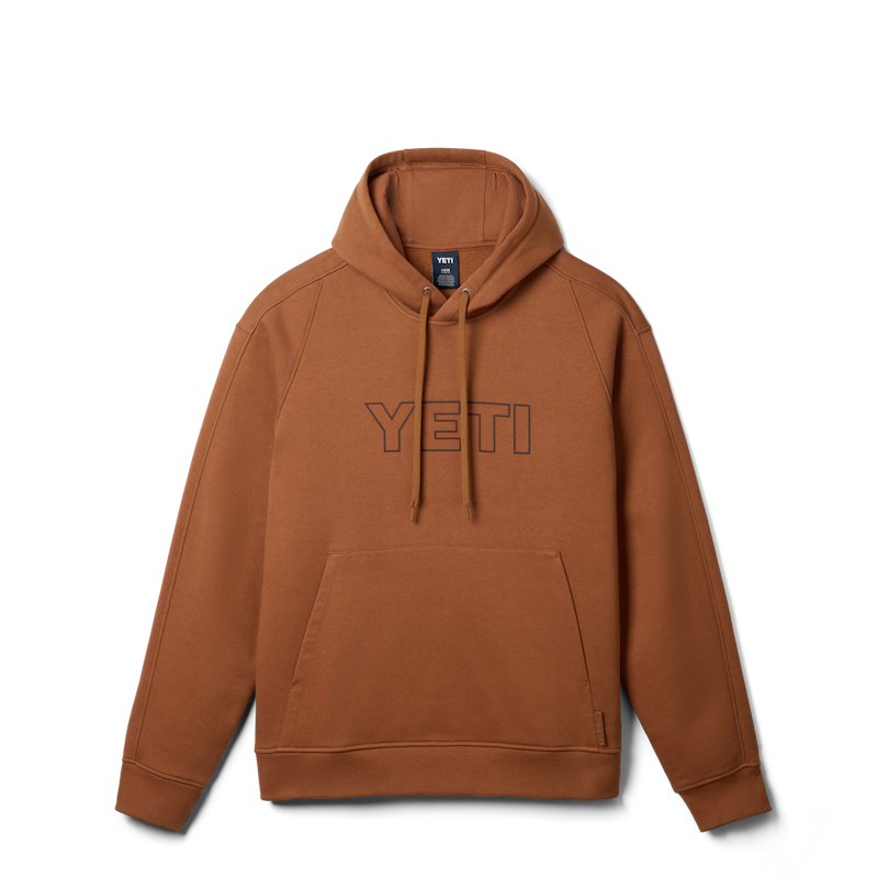 YETI® Logo Built for the Wild Fleece Hoodie Rust