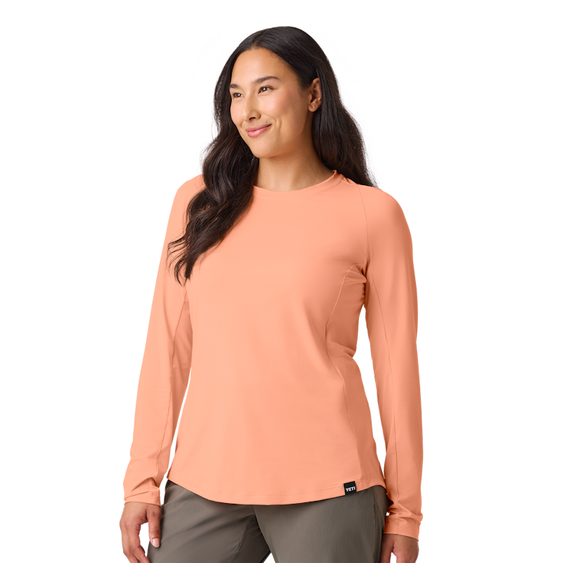 Women's Crew Neck Ultra Lightweight Sunshirt Peach