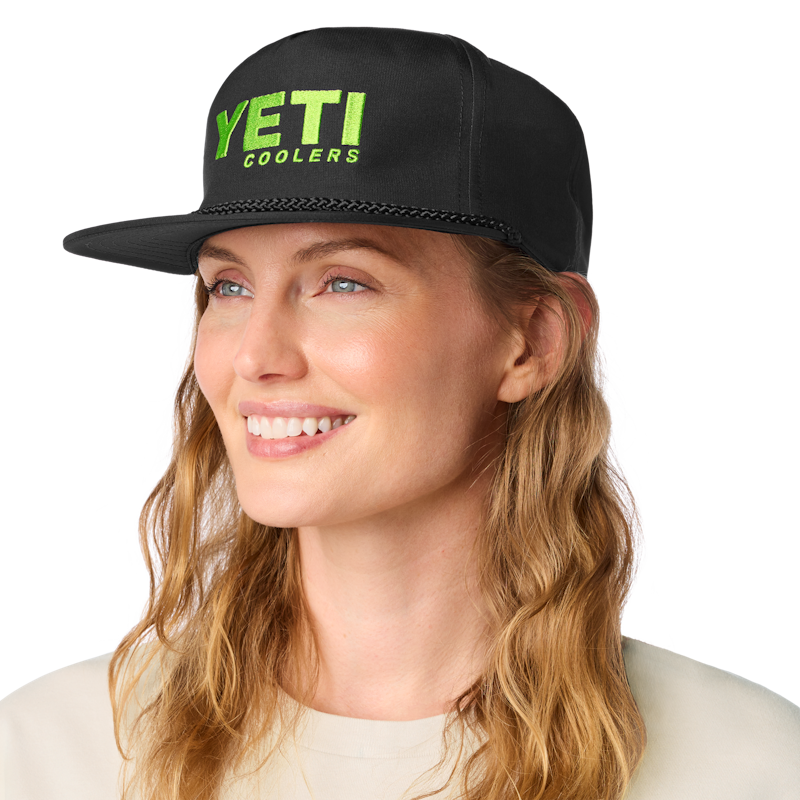 YETI Coolers Flat Brim Rope Hat Green