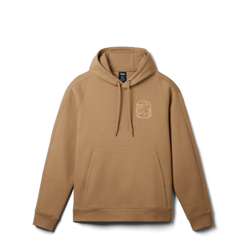Built for the Wild Badge Fleece Hoodie Brush Brown