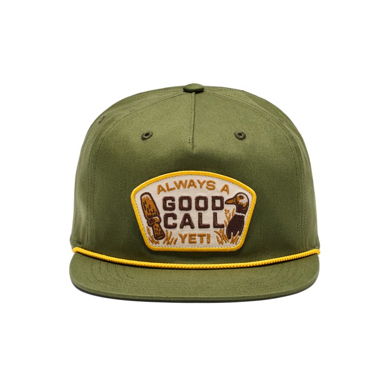 Good Call Flat Brim Rope Hat Dark Green