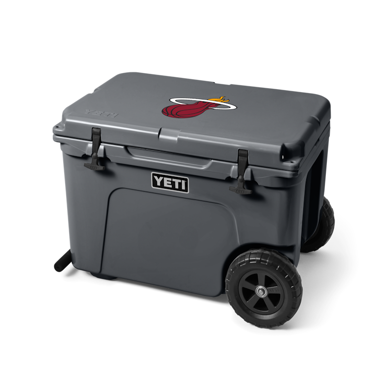Miami Heat Tundra Haul® Wheeled Cooler Charcoal