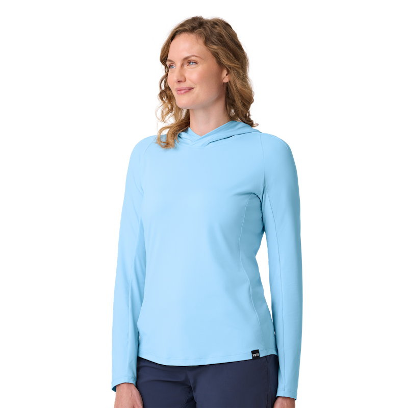 Women's Hooded Ultra Lightweight Sunshirt Big Sky Blue