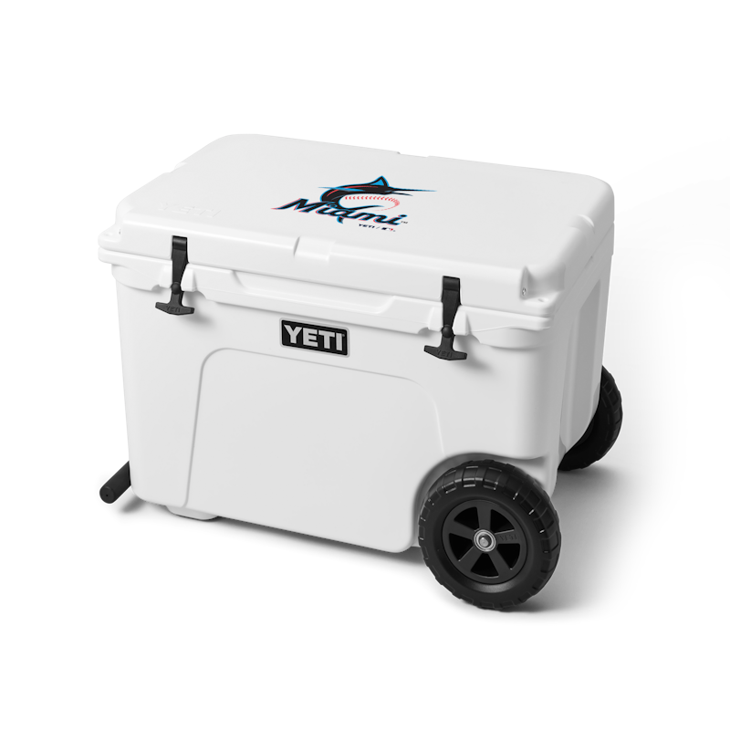Miami Marlins Tundra Haul® Wheeled Cooler White