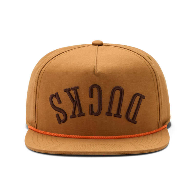 Dead Ducks Flat Brim Rope Hat Brown
