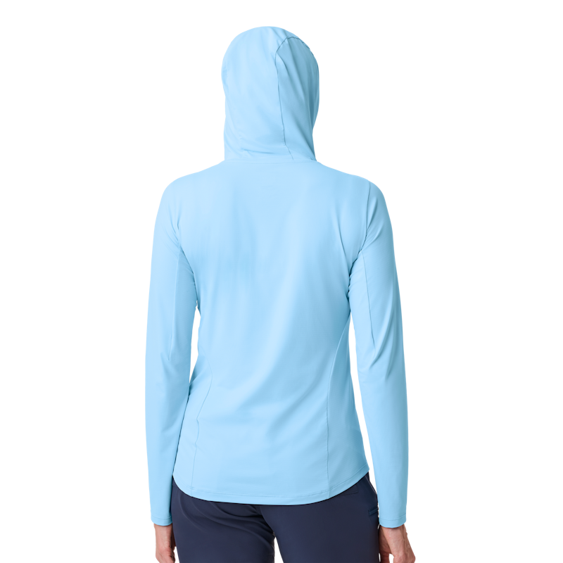 Women's Hooded Ultra Lightweight Sunshirt Big Sky Blue