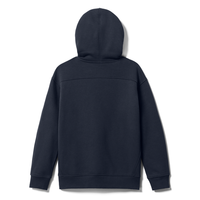 YETI Logo Badge Kids' Pullover Fleece Hoodie Navy