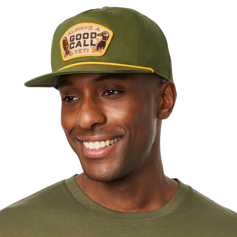 Good Call Flat Brim Rope Hat Dark Green
